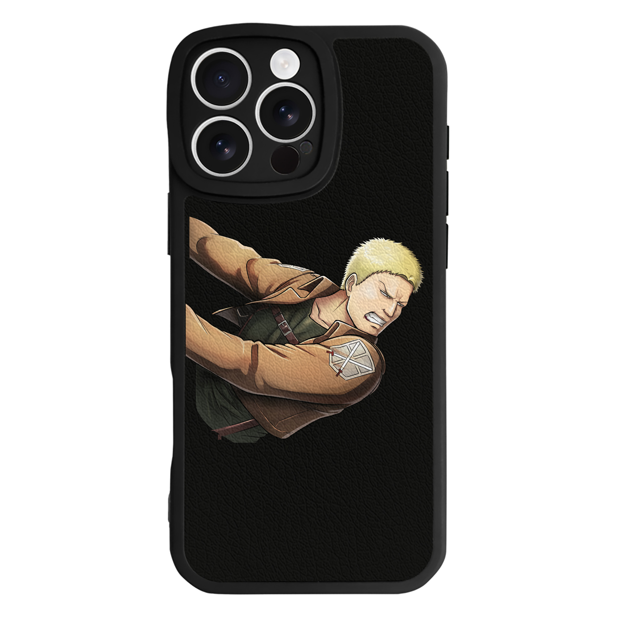 （画像用） 進撃の巨人 ライナー・ブラウン Attack on Titan Reiner Braun 【iPhone 16シリーズ対応】シリコンスマホケース（レザー調） 材質：シリコン